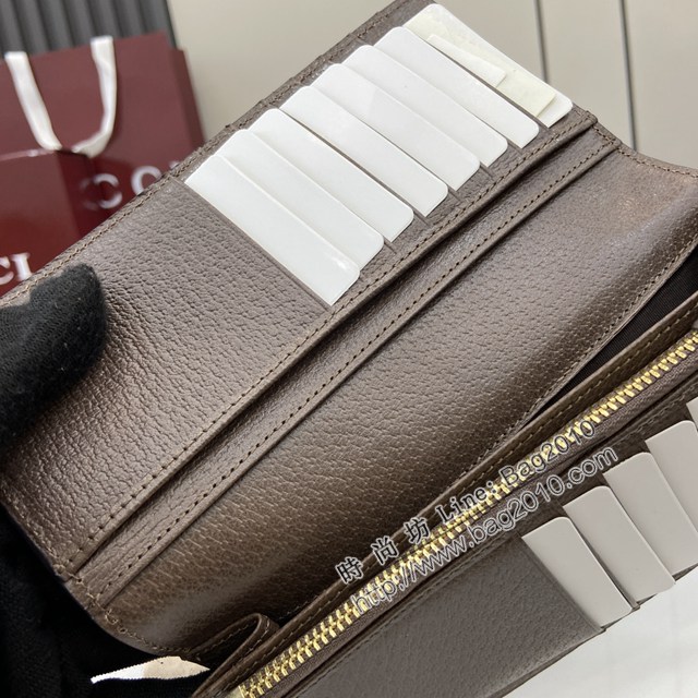 Gucci專櫃古馳最新款Ophidia系列GG長款錢包男士錢夾 jh2830型號：791746